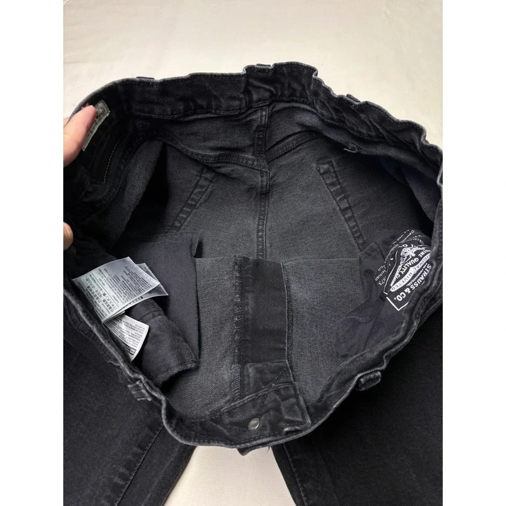 Levis 541‎ Premium Big E Athletic Taper Mens Black Denim Jeans 38x29